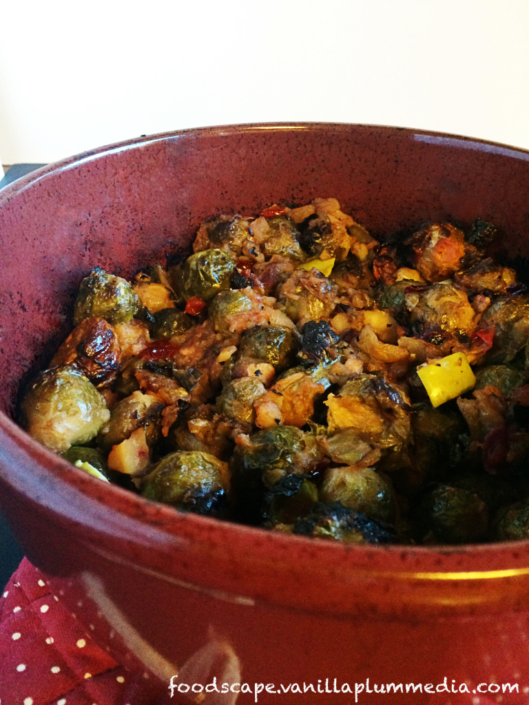 roasted brussel sprouts and apples