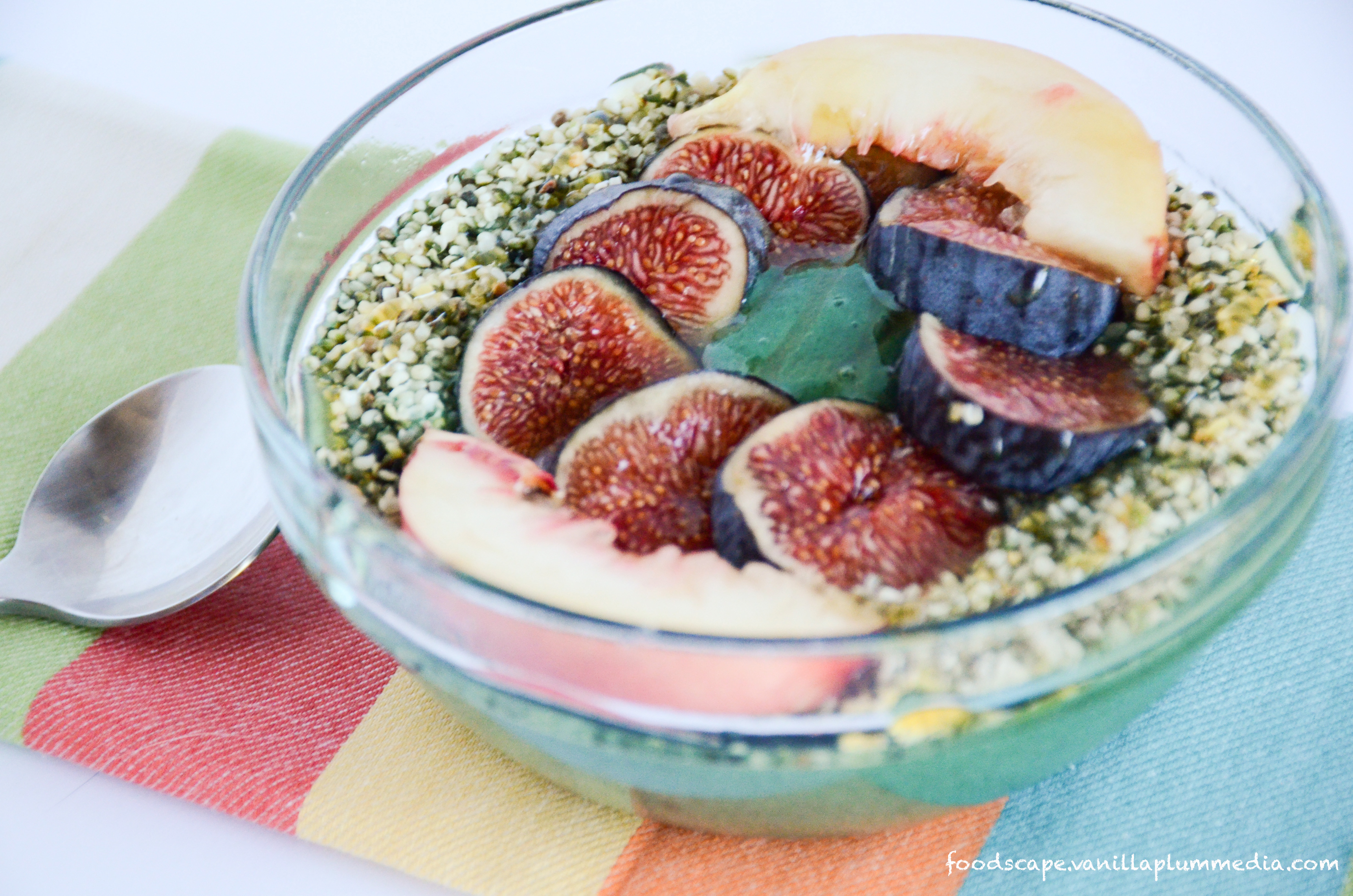 Green Energy Bowl with Fresh Figs